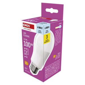 LED izzó Classic A60 / E27 / 13 W (100 W) / 1521 lm / Hideg fehér ZQ5E64