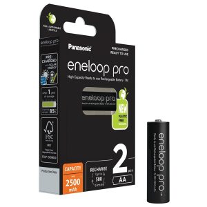 Panasonic  ENELOOP PRO BK-3HCDE/2BE AA 2500mAh Ni-MH akkumulátor 2db/csomag