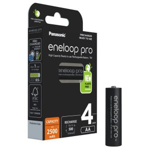 Panasonic ENELOOP PRO NI-Mh akku AA HR6 2500 mAh BL/4 BK-3HCDE