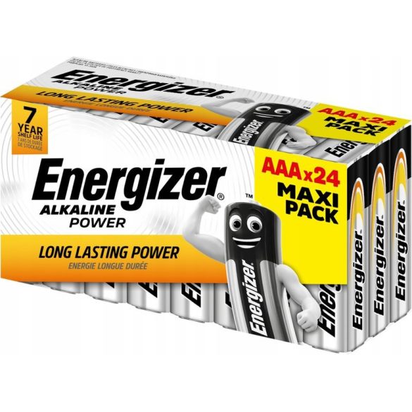 Energizer Alkaline Power AAA mikró alkáli elem LR03/24db MAXI PACK