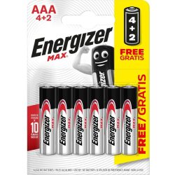 Energizer Max AAA mikró elem (LR03) BL/4+2