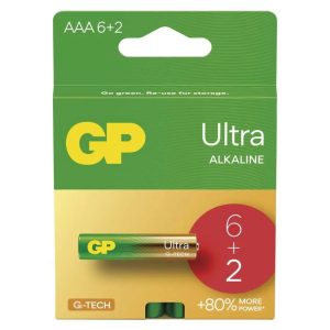 GP Ultra G-TECH alkáli elem LR03 (AAA) 6+2db  B02118