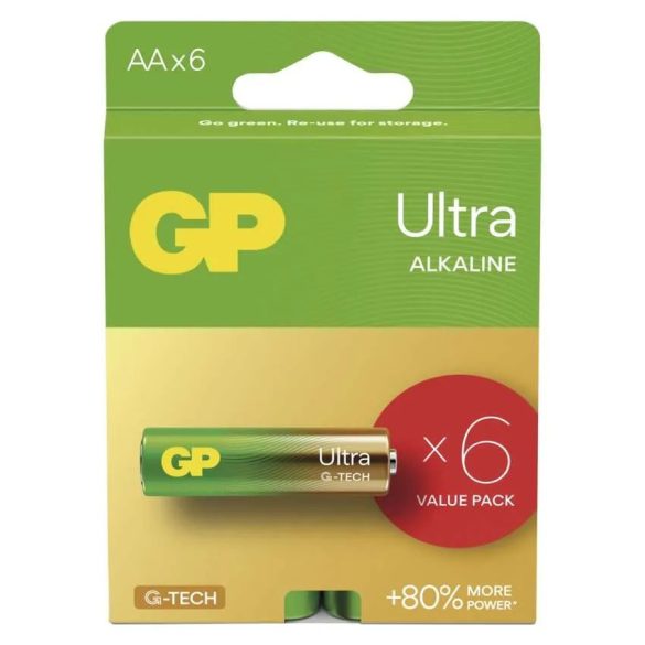 GP Ultra G-TECH alkáli AA ceruza elem LR6,15AU,BL/6 B0221V