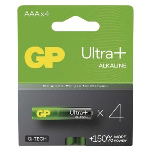 GP G-TECH ULTRA PLUS ALKÁLI ELEM LR03 (AAA)  4db/bliszter B03114