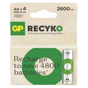 GP ReCyko NiMH Akkumulátor HR6 (AA) 2600mAh 4db B25274