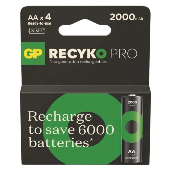 GP ReCyko Pro NiMH Akkumulátor HR6 (AA) 4db 2000mAh B26204