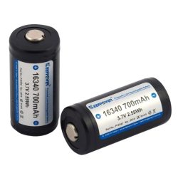   KEEPPOWER 16340 (CR123) 3,7V, 700 mAh,1,4A Li-ion akku védelemmel