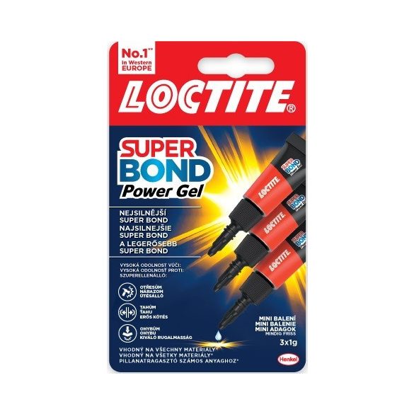 LOCTITE Super Bond  POWER GEL Mini Trió 3x1 gr pillanatragasztó