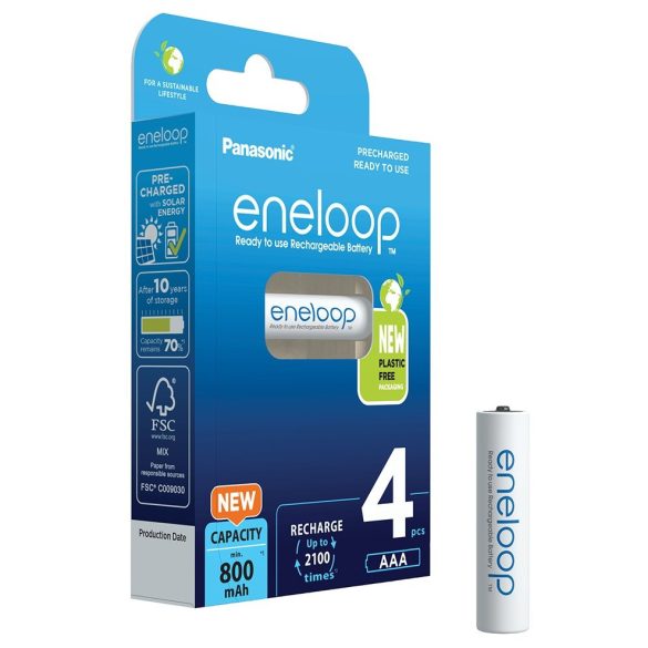 Panasonic ENELOOP NI-Mh akku AAA mikró HR03 800 mAh BL/4 BK-4MCDE