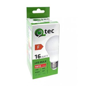 Qtec LED E27 16W A60 4200K (semleges fehér) 1472lm