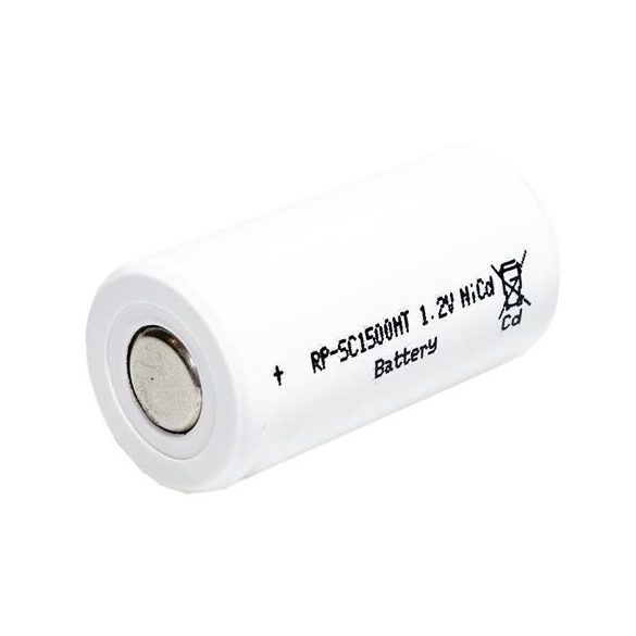 RP akku Ni-Cd 1,2V/1500mAh SC,magas hőmérsékletű ipari akkumulátor