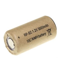   RP SC 3000 Ni-Mh ipari akku 1,2V 3000mAh 43x23mm nagy áramú (10C)