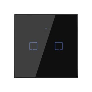 TX2-195019 WI-FI SMART SWITCH BLACK, DOUBLE EU TYPE