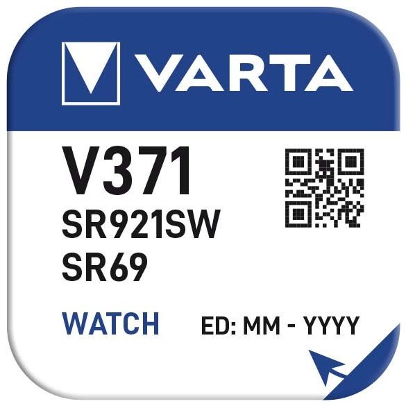 Varta V371 1,55V ezüst-oxid gombelem 1,55V SR920SW bl/1