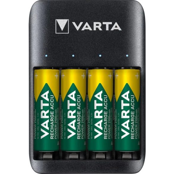 VARTA QUATRO USB 4 csatornás Ni-Mh töltő 57652 AA és AAA-hoz +4DB 2100 mAh