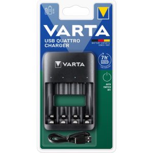 VARTA QUATRO USB  4 csatornás Ni-Mh akkutöltő 57652 AA és AAA akkukhoz